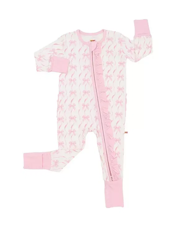 Детский комбинезон для девочек с длинным рукавом Petite Hailey, Pink Bow