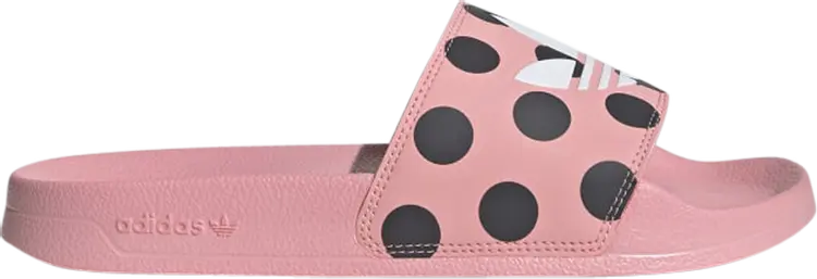 Сандалии Adidas Wmns Adilette Lite Slides 'Trefoil Logo - Polka Dot Pink', розовый