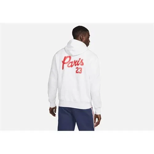 Мужской свитшот с капюшоном Nike Air Jordan PSG Fleece, Цвет Weiss — фото 2