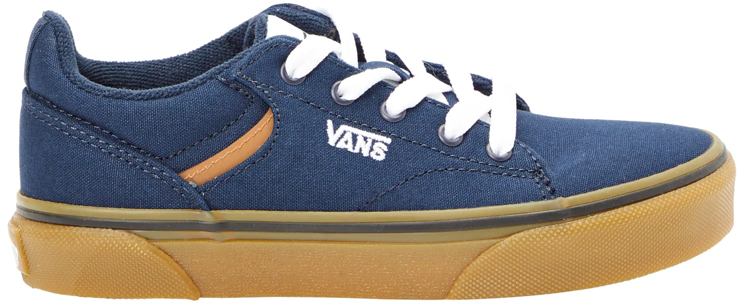 Детские кроссовки для мальчиков ретро-стиль Seldan Vans, Gum Dress Blues — фото 4