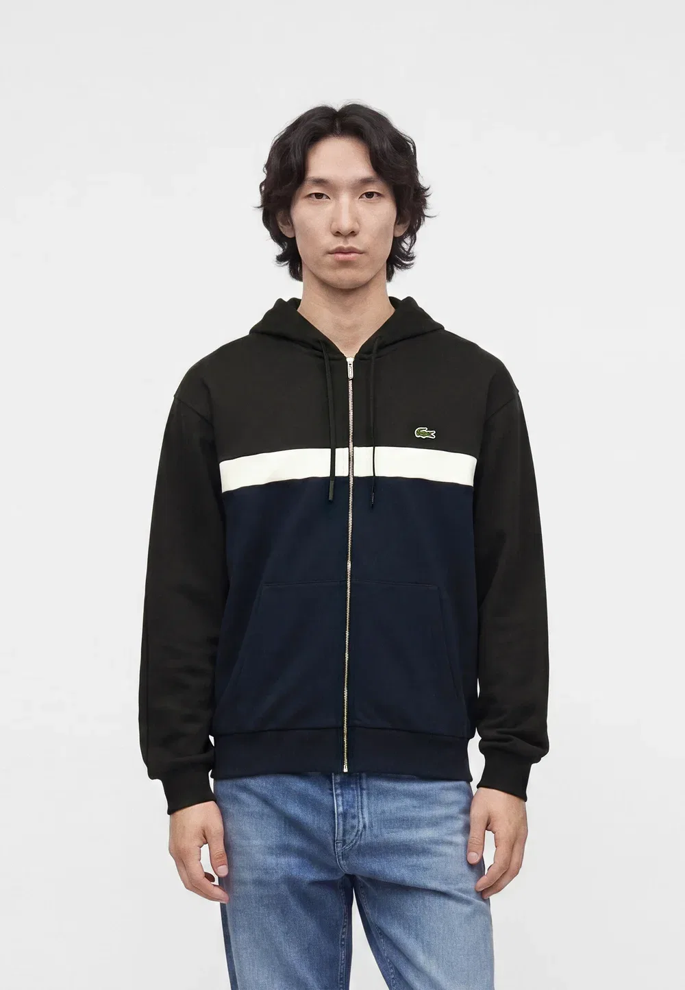 Толстовка на молнии Lacoste, Black/Navy Blue