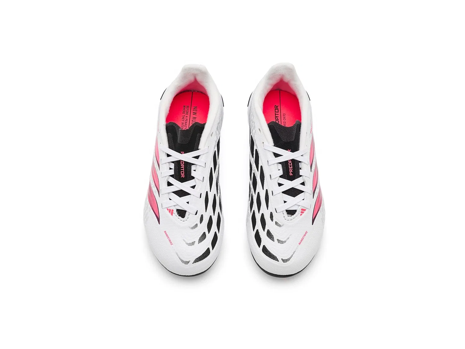 Бутсы Predator League Firm Ground (для маленьких и больших детей) Adidas Kids, White/Solar Turbo/Black — фото 3