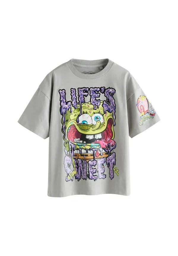 Футболка с принтом Spongebob Squarepants Next, серый