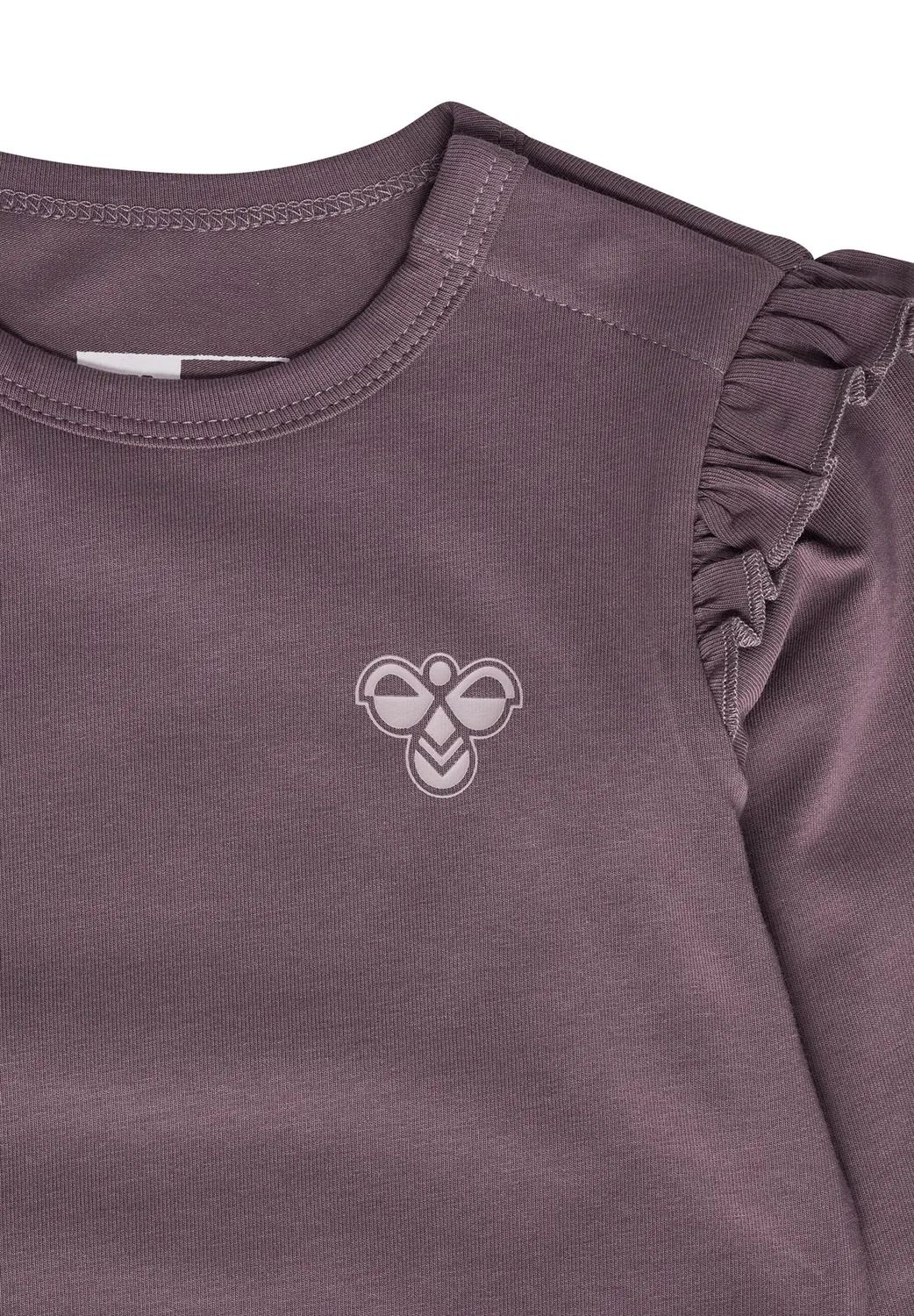 Hmlmini боди с оборками, длинный/длинный, унисекс - боди Hummel, Black Plum — фото 3