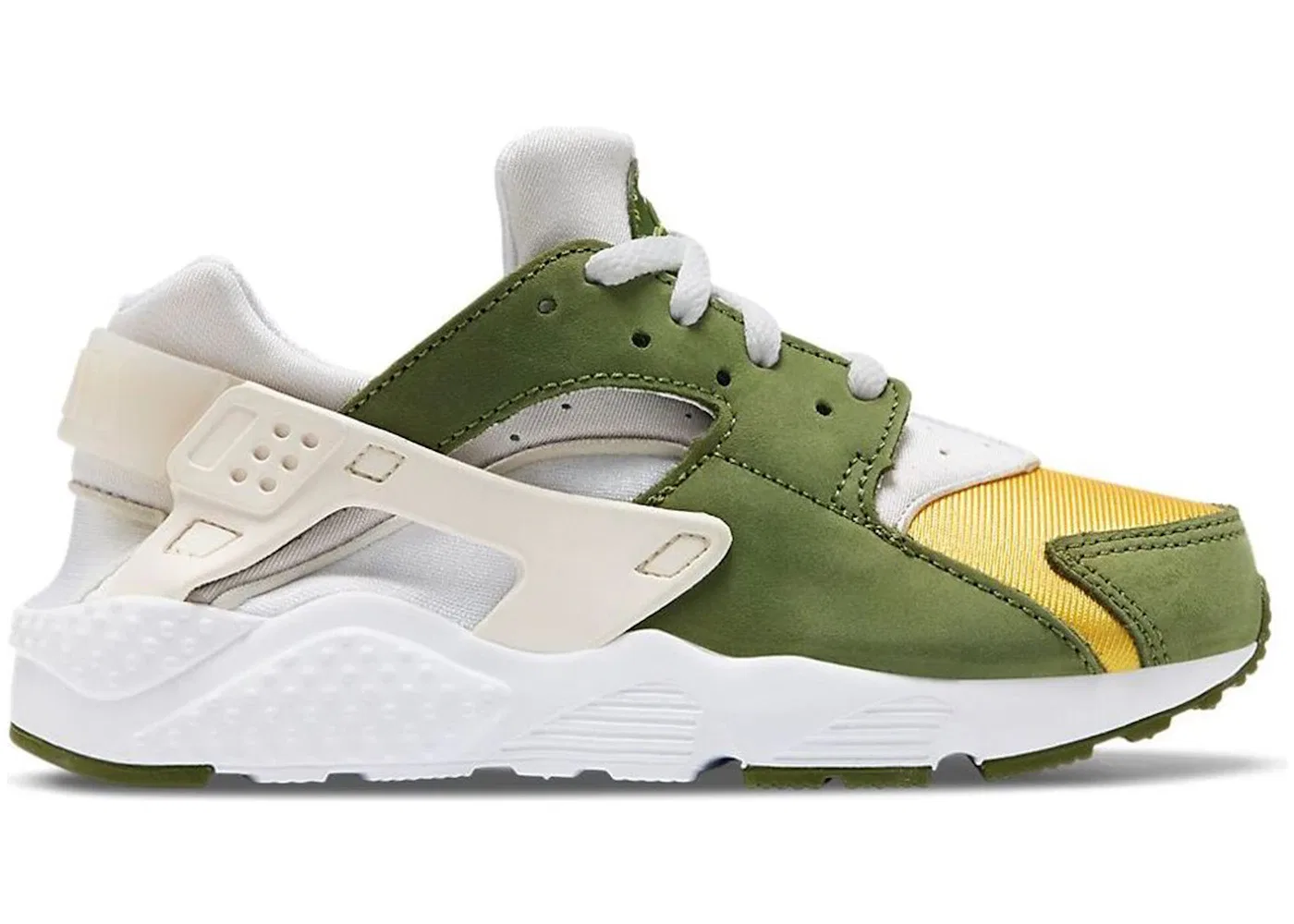 Детские кроссовки Lifestyle Nike Air Huarache, Dark Olive/White-Varsity Maize-Ivory