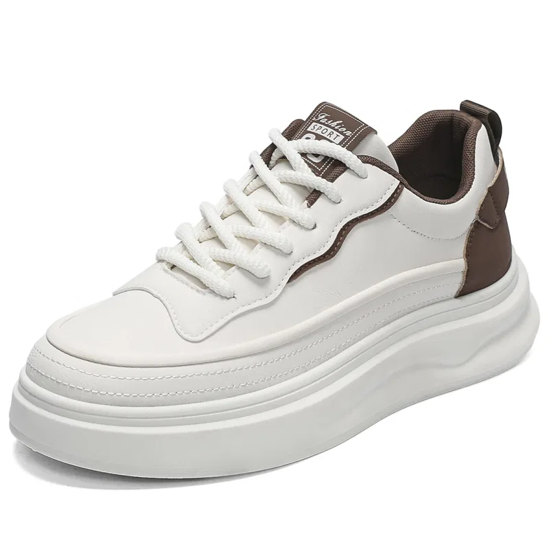 Детские кеды для скейтбординга, с шнуровкой, VENICEW, Beige Brown