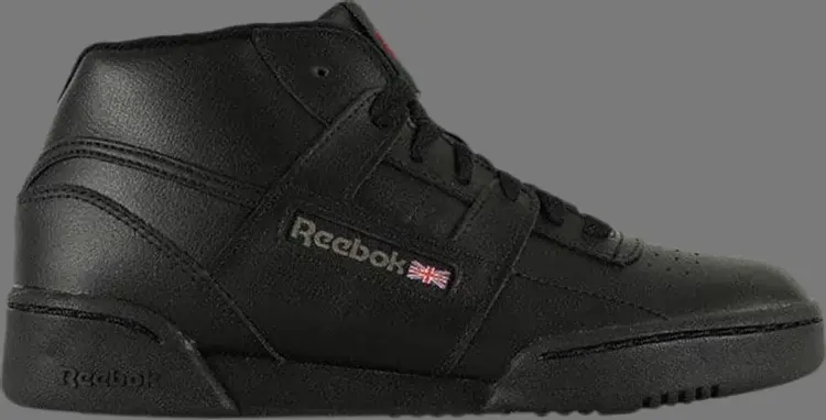 

Кроссовки workout mid og j 'black charcoal' Reebok, черный