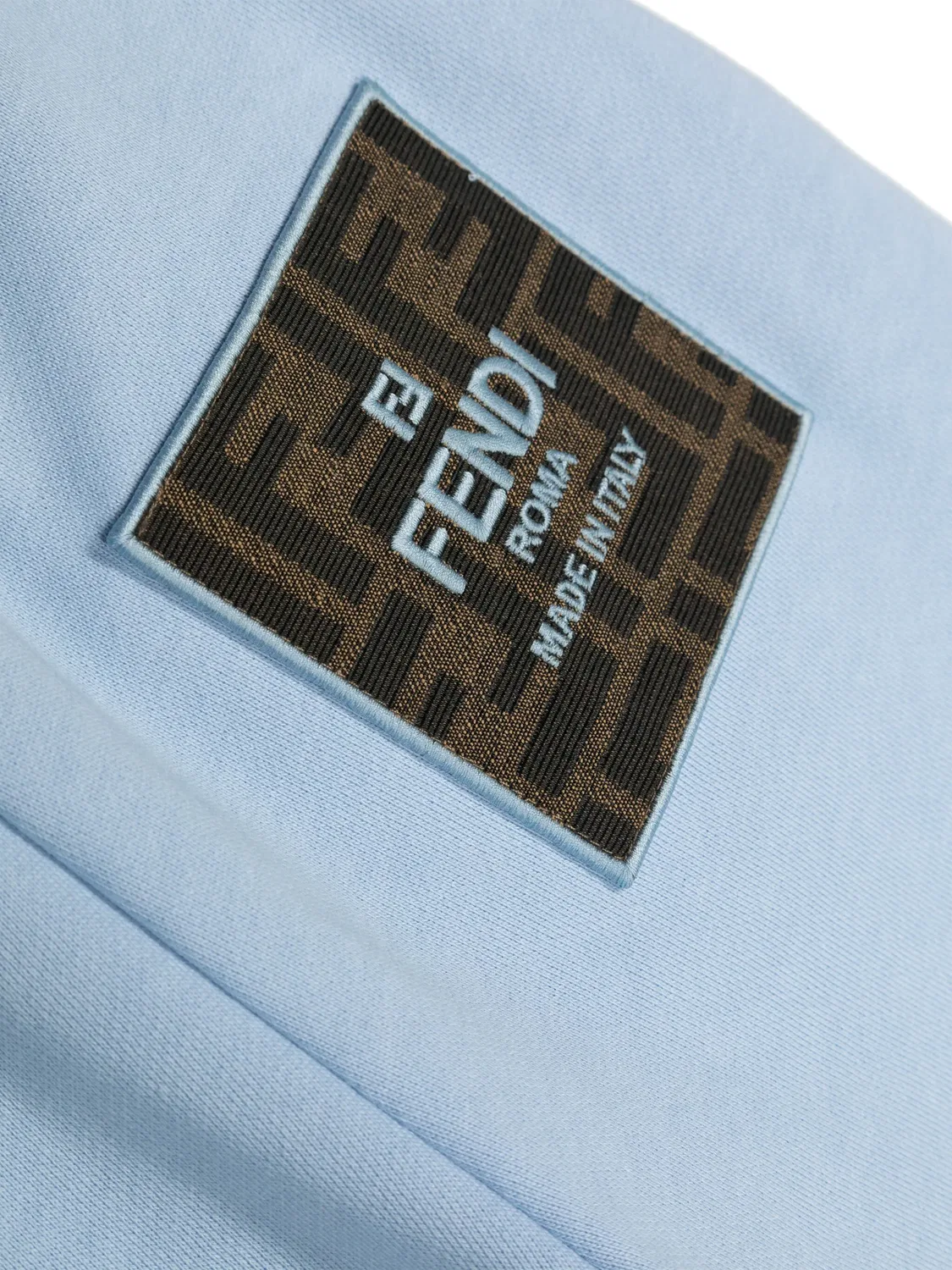Хлопковые джоггеры с нашивкой FENDI, синий — фото 3