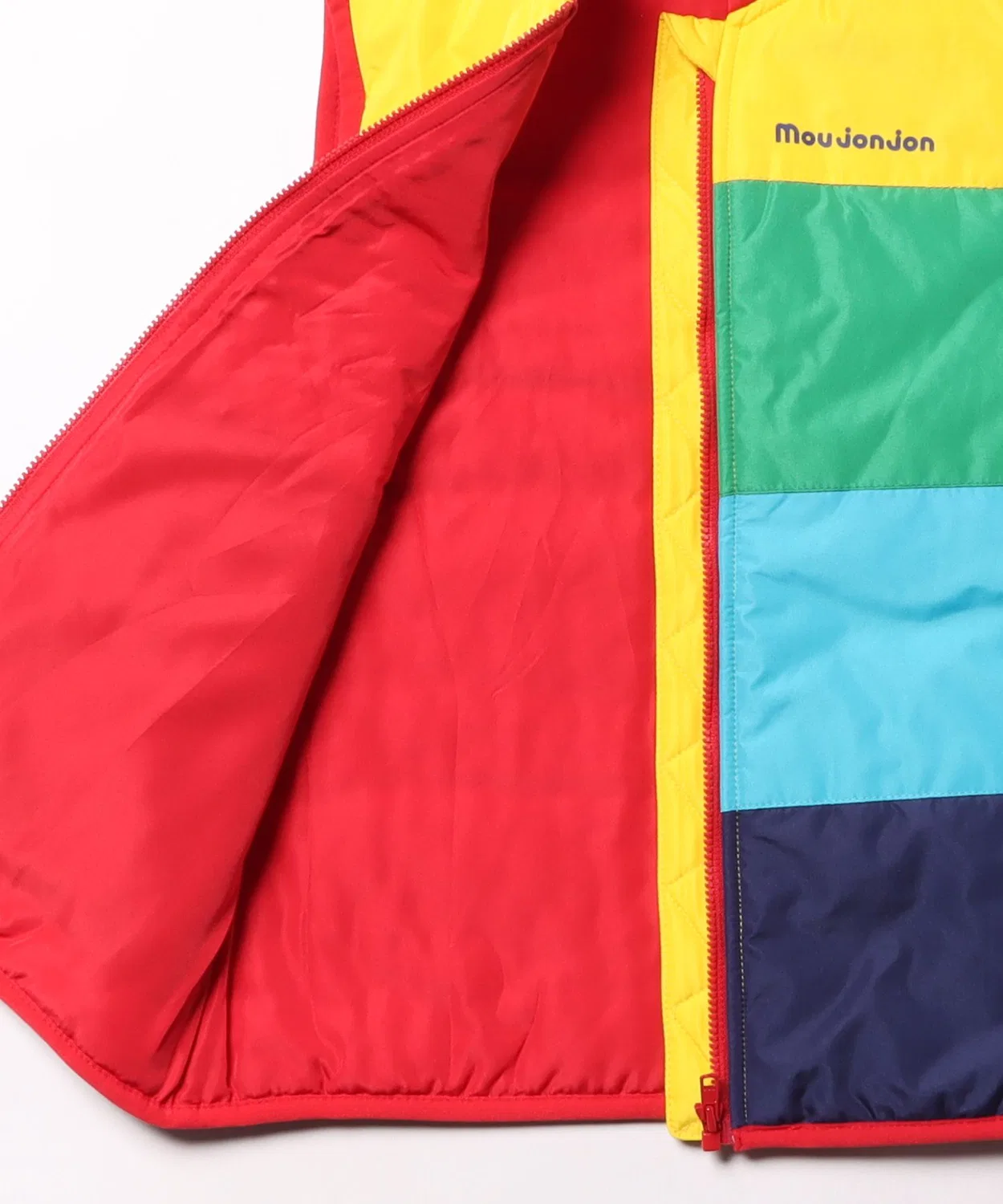 Детский стеганый жилет с водоотталкивающей пропиткой Rainbow Color Block moujonjon, Multicolor — фото 4