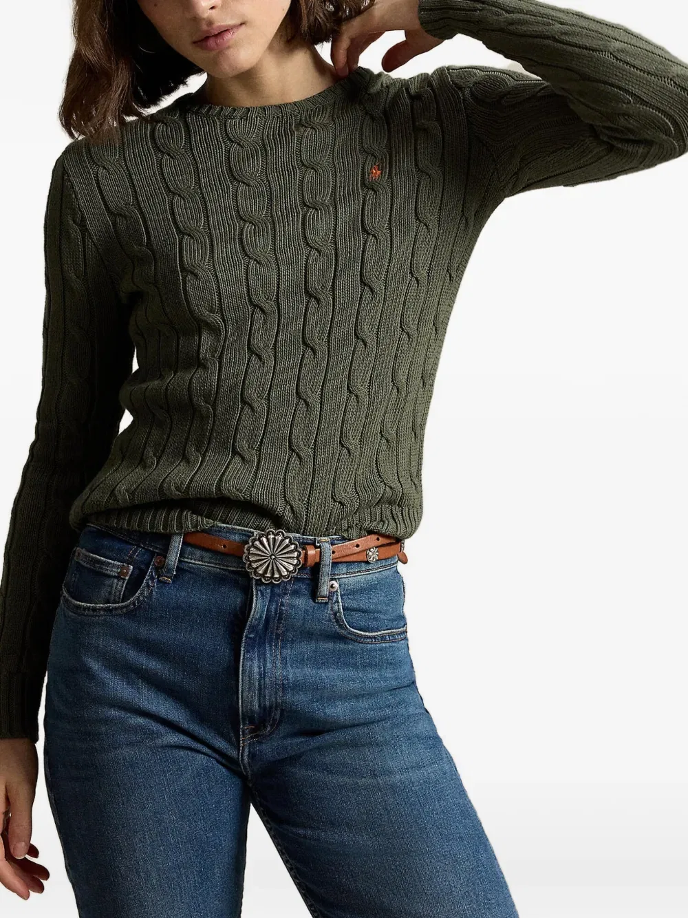 Свитер вязаный Polo Ralph Lauren, цвет Olive Green — фото 2