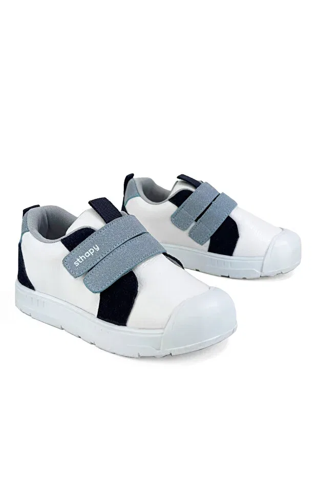 Детские ортопедические босоножки с липучкой Raphael Sthapy, White-Blue