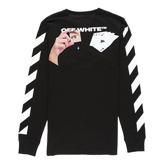 

Толстовка mens virgil abloh diag hand card long sleeve tee black Off-White, черный