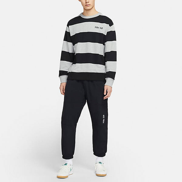 Толстовка Nike MENS SB Skateboard Striped Skate Sports Crew-neck Grey Gray, серый — фото 3