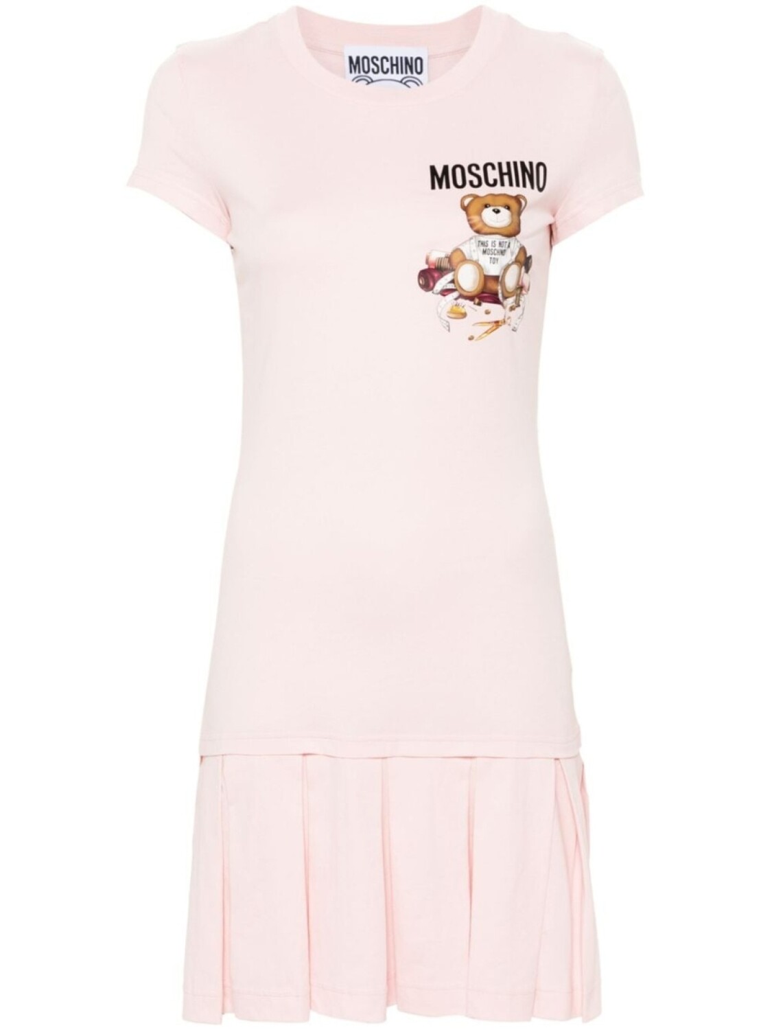 

Moschino платье мини с логотипом, розовый