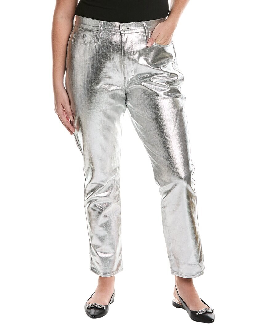 

Прямые джинсы FRAME Denim Plus Le Sylvie Silver Chrome Slender, серебро