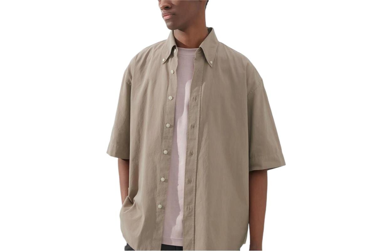 

Мужская рубашка UNIQLO, цвет Beige