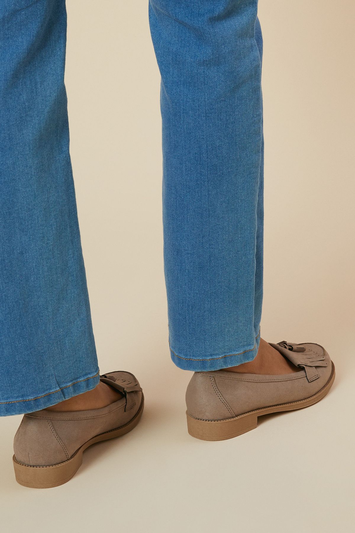 Лоферы Dorothy Perkins Leigh с бахромой, серо-коричневый — фото 3