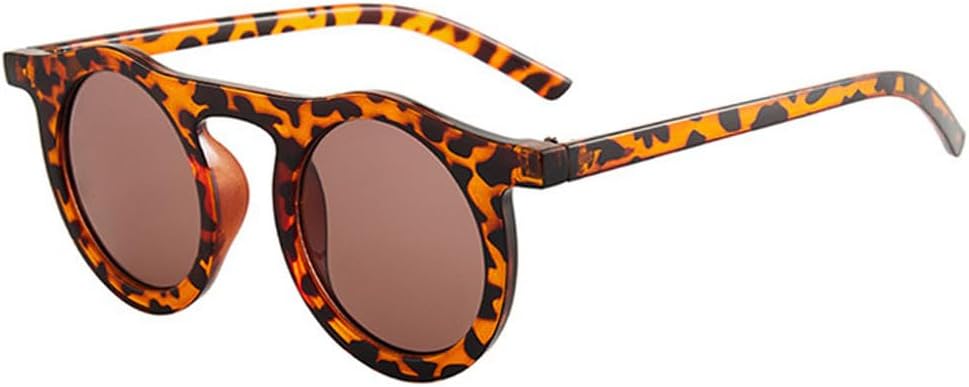 

Классические круглые солнцезащитные очки для мужчин и женщин, модные солнцезащитные очки в маленькой оправе, женские пластиковые очки, унисекс очки с защитой от УФ-излучения UV400 TKKTLLT, C9 Leopard-brown