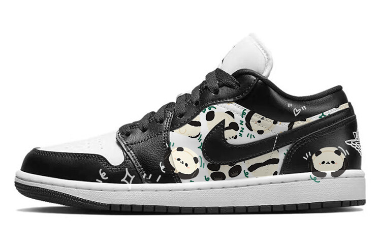 

Кроссовки Air JORDAN 1 Vintage Basketball Shoes Women's Low-Top Black White, Черный, Кроссовки Air JORDAN 1 Vintage Basketball Shoes Women's Low-Top Black White