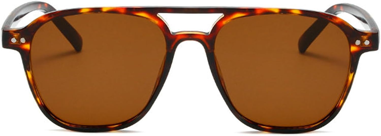 

Солнцезащитные очки Helena Fashion с двойной перемычкой, круглые, женские, в стиле ретро, ​​мужские, модные квадратные, с градиентным переходом цвета и защитой от УФ-излучения UV400, C4