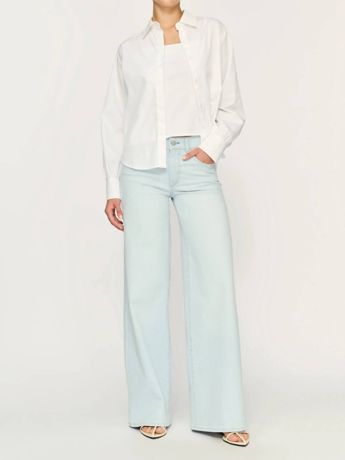 

DL1961 - Women's Джинсы Hepburn Wide Leg синего цвета