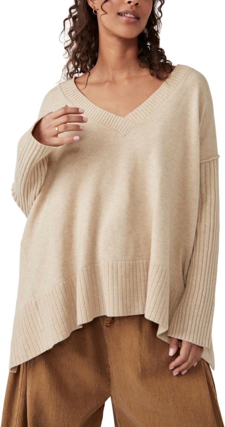 

Свитер Orion A-Line Tunic Free People, цвет Almond