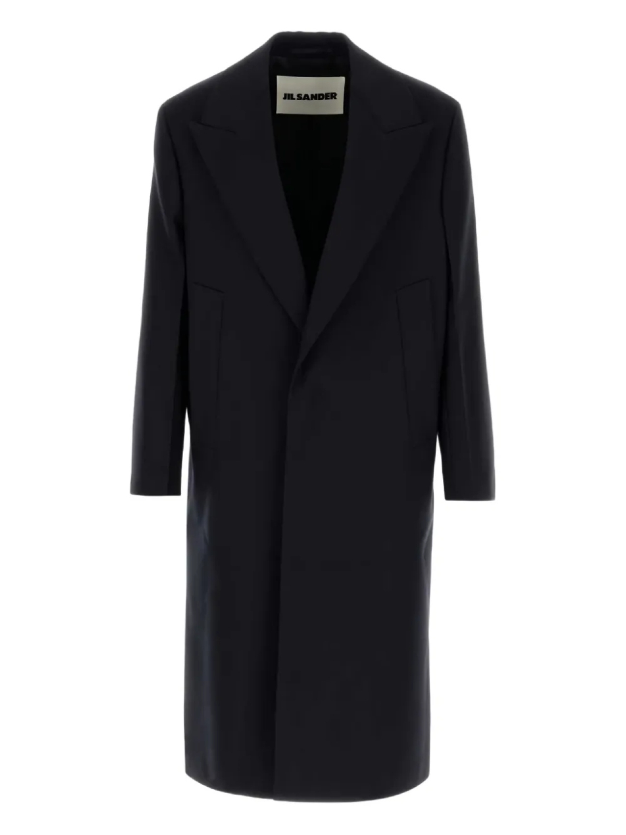 

Однобортное пальто пошитое на заказ Jil Sander, синий