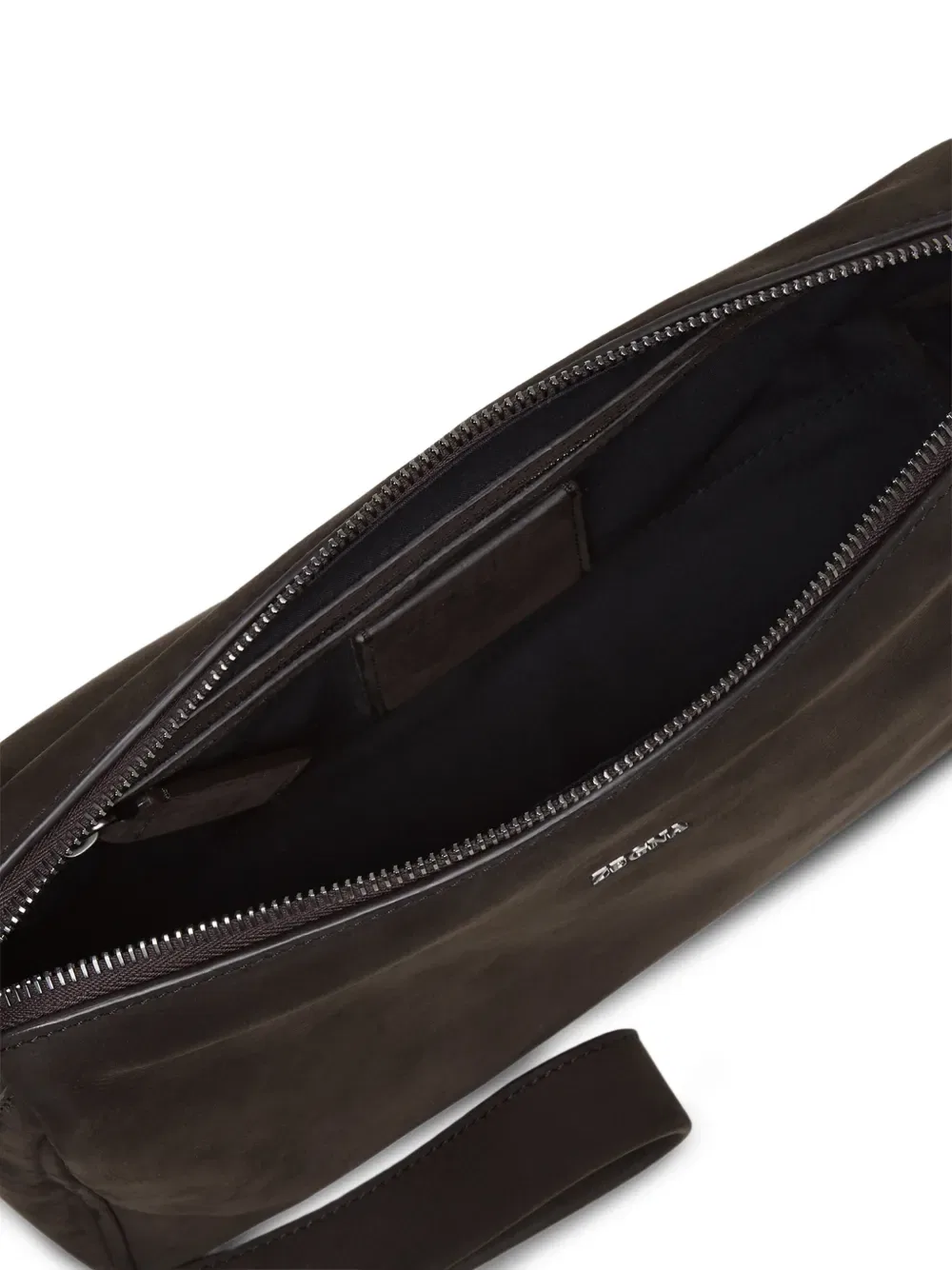 Косметичка с застежкой-молнией и логотипом Zegna, коричневый — фото 3
