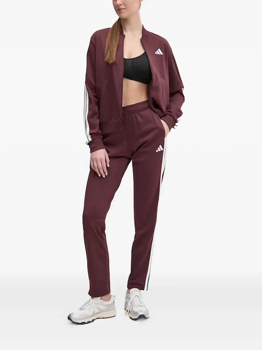 Спортивный костюм в полоску Adidas, красный