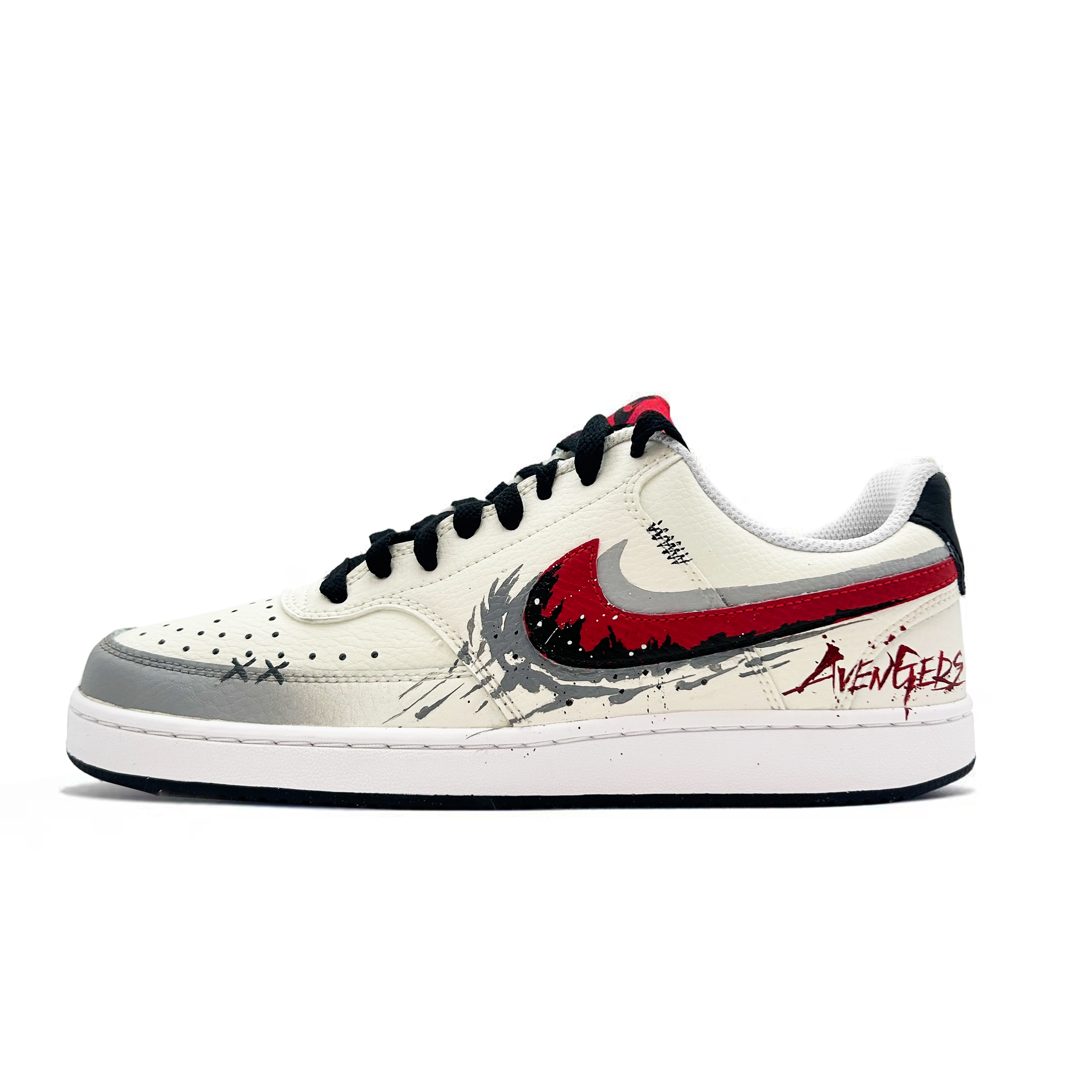 

Nike Кроссовки Court Vision 1 Avengers с низким верхом, износостойкие, легкие и дышащие, для скейтбординга, мужские, бежево-серые