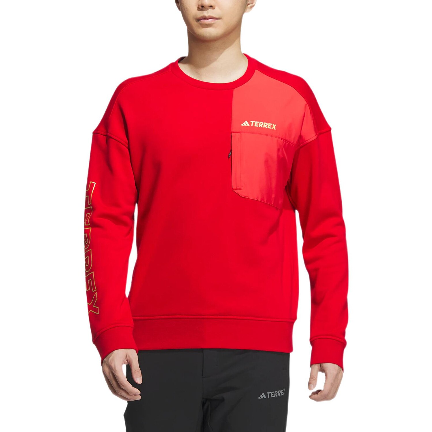 CNY Толстовка мужская красная Adidas, красный — фото 2