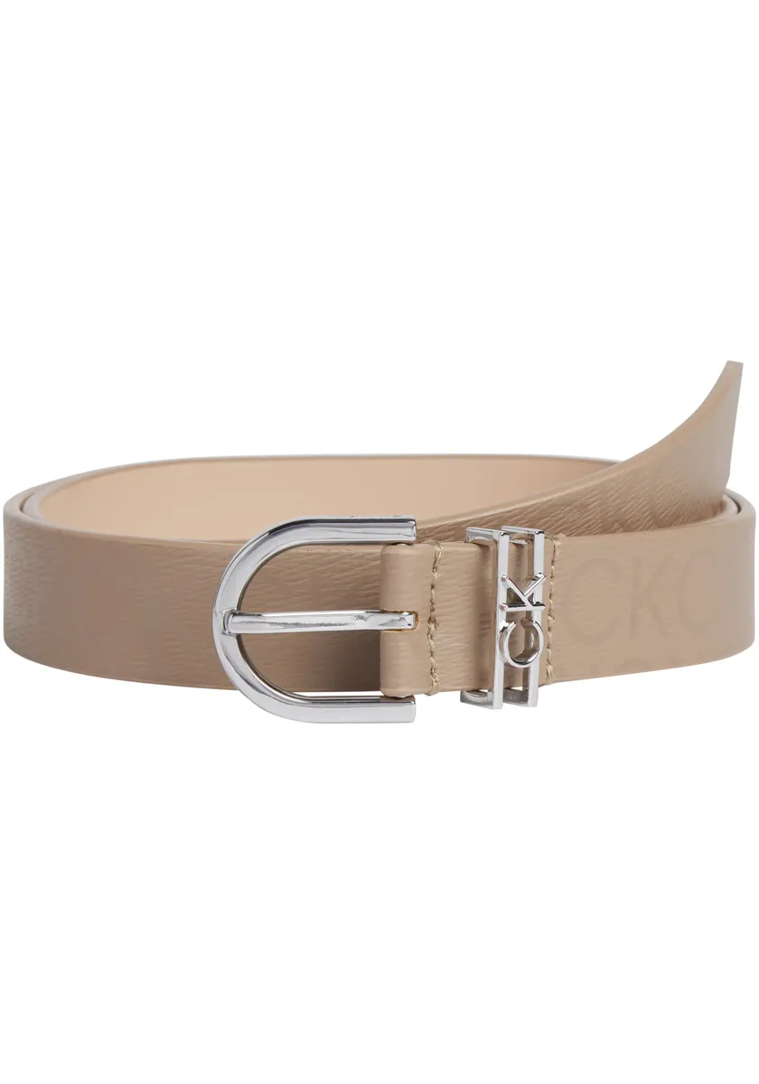 

Кожаный ремень Calvin Klein "CK LOOP RND BUCKLE 2.5CM_EPI", с тисненым логотипом, цвет Chanterelle Epi Mono