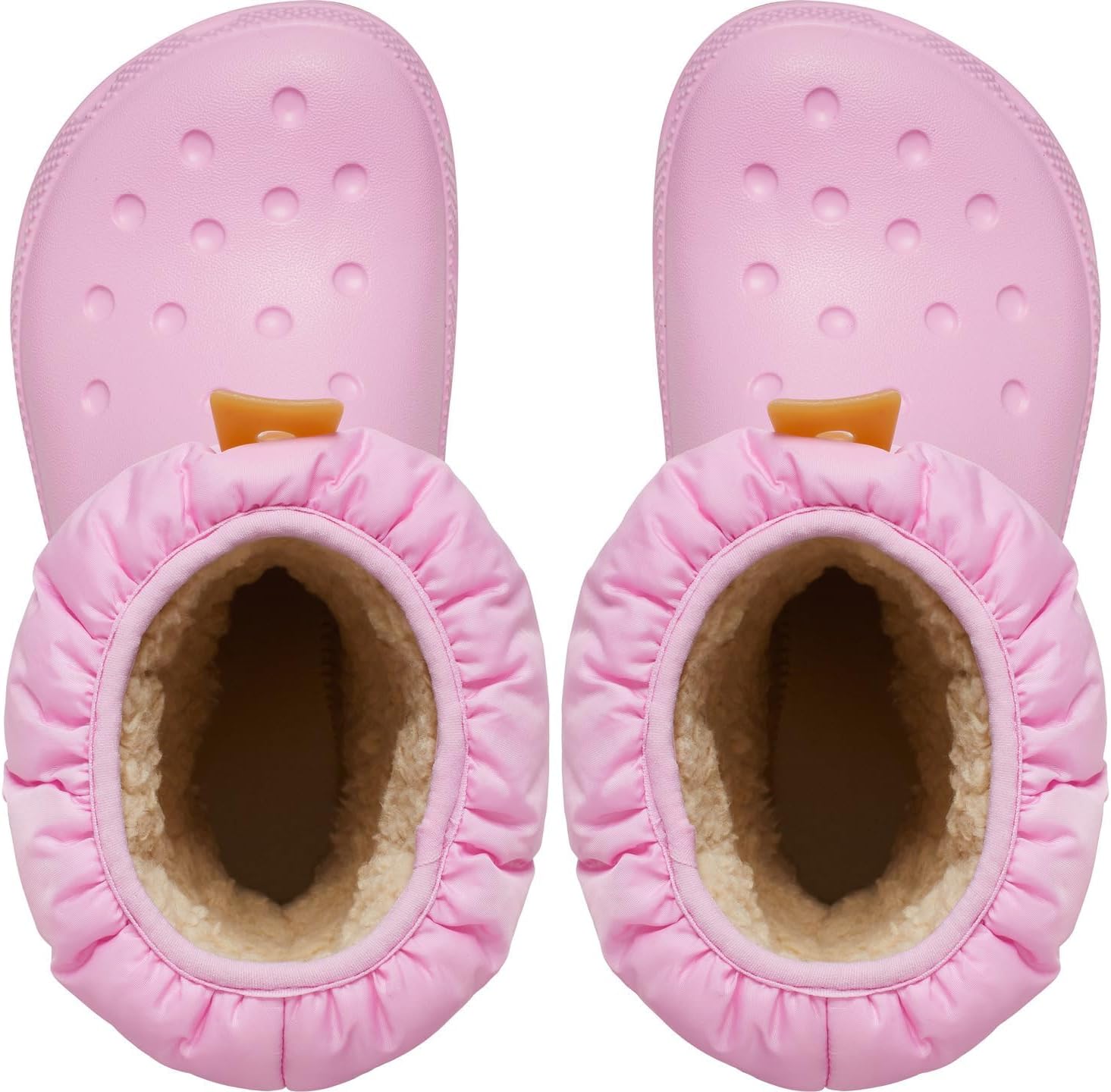 Унисекс детские зимние ботинки Crocs Classic Lined Neo Puff | Мягкие зимние ботинки, Pink Tweed/Gum — фото 2