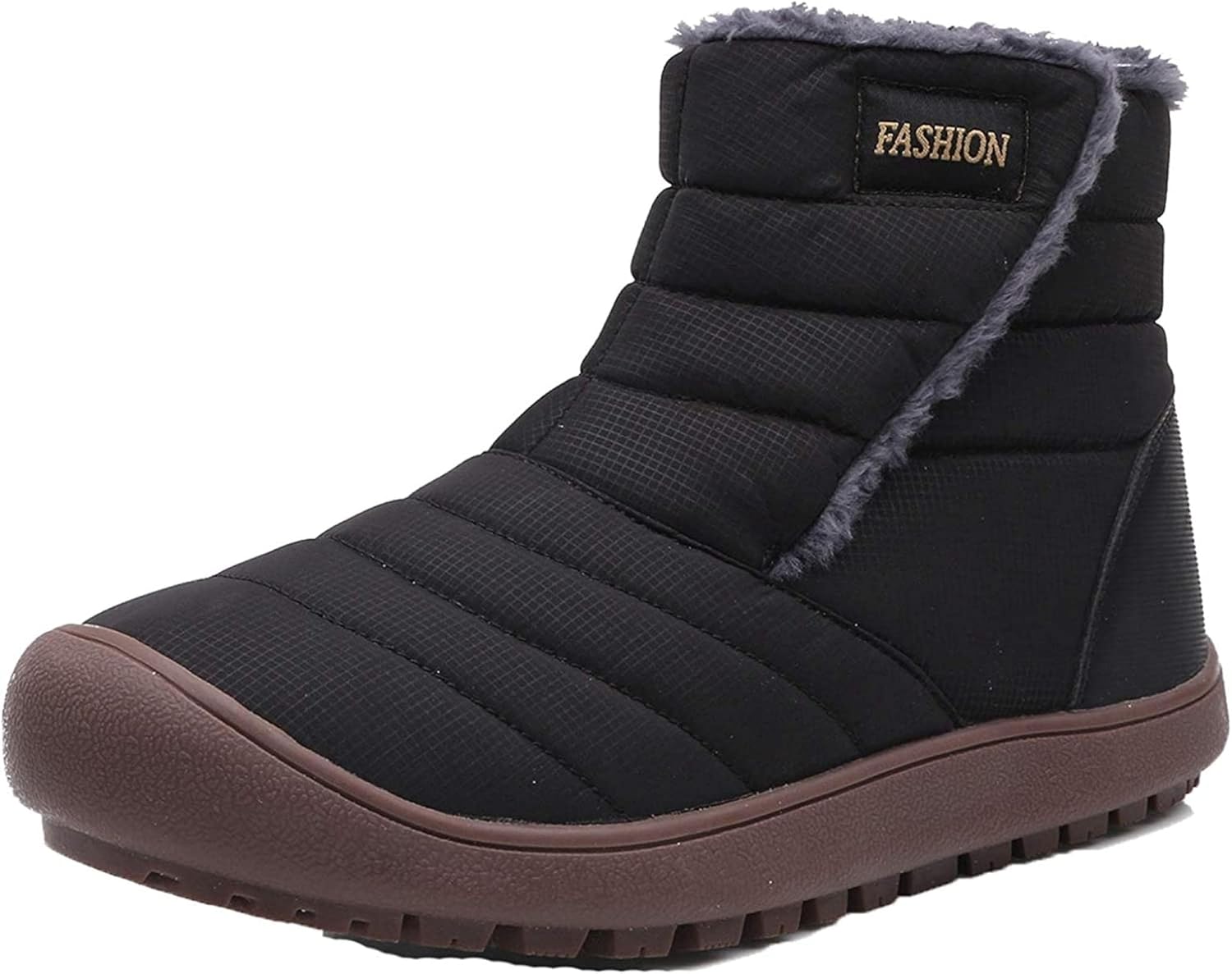 

Мужские и женские зимние ботинки Yiozoi, высокие ботинки с плюшевой внутренней отделкой, теплые, повседневные, модные, противоскользящие ботильоны, черный