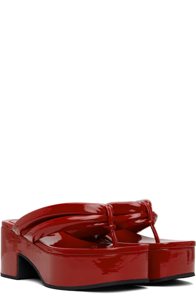 Красные босоножки на платформе Dries Van Noten — фото 4