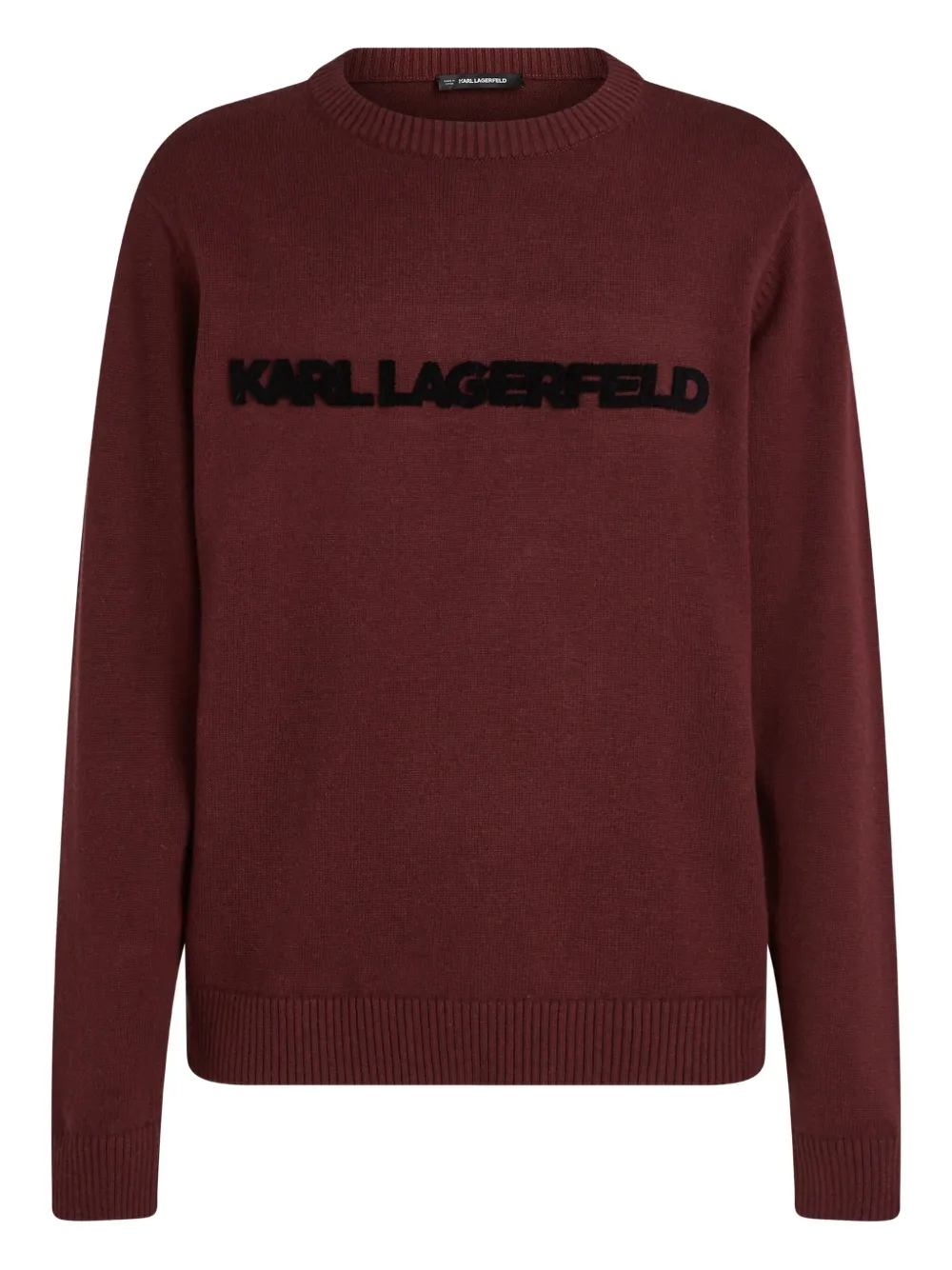 

Свитер с круглым вырезом и логотипом KARL LAGERFELD, красный