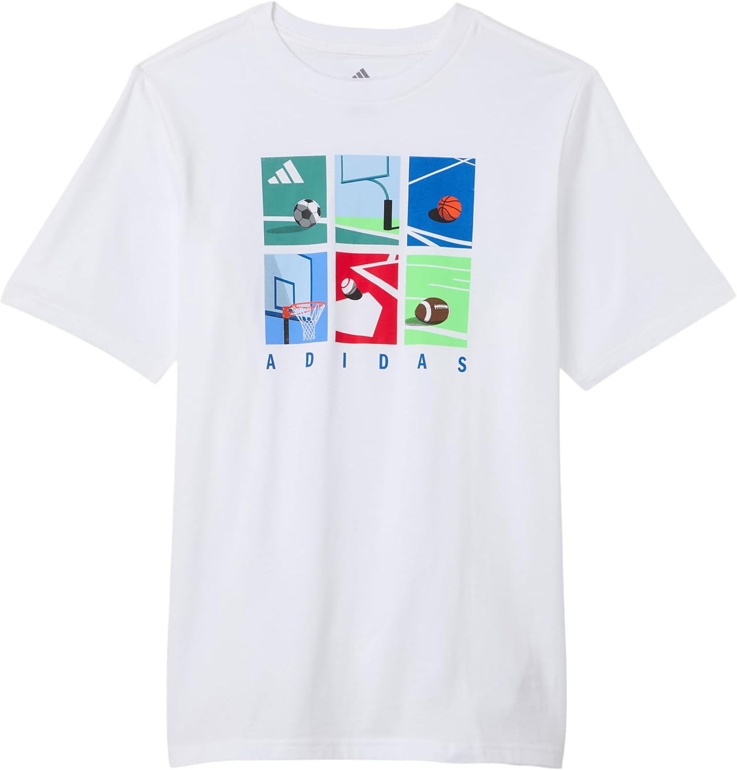 

Футболка adidas Kids Multi Sport Grid Tee, цвет White/Multi
