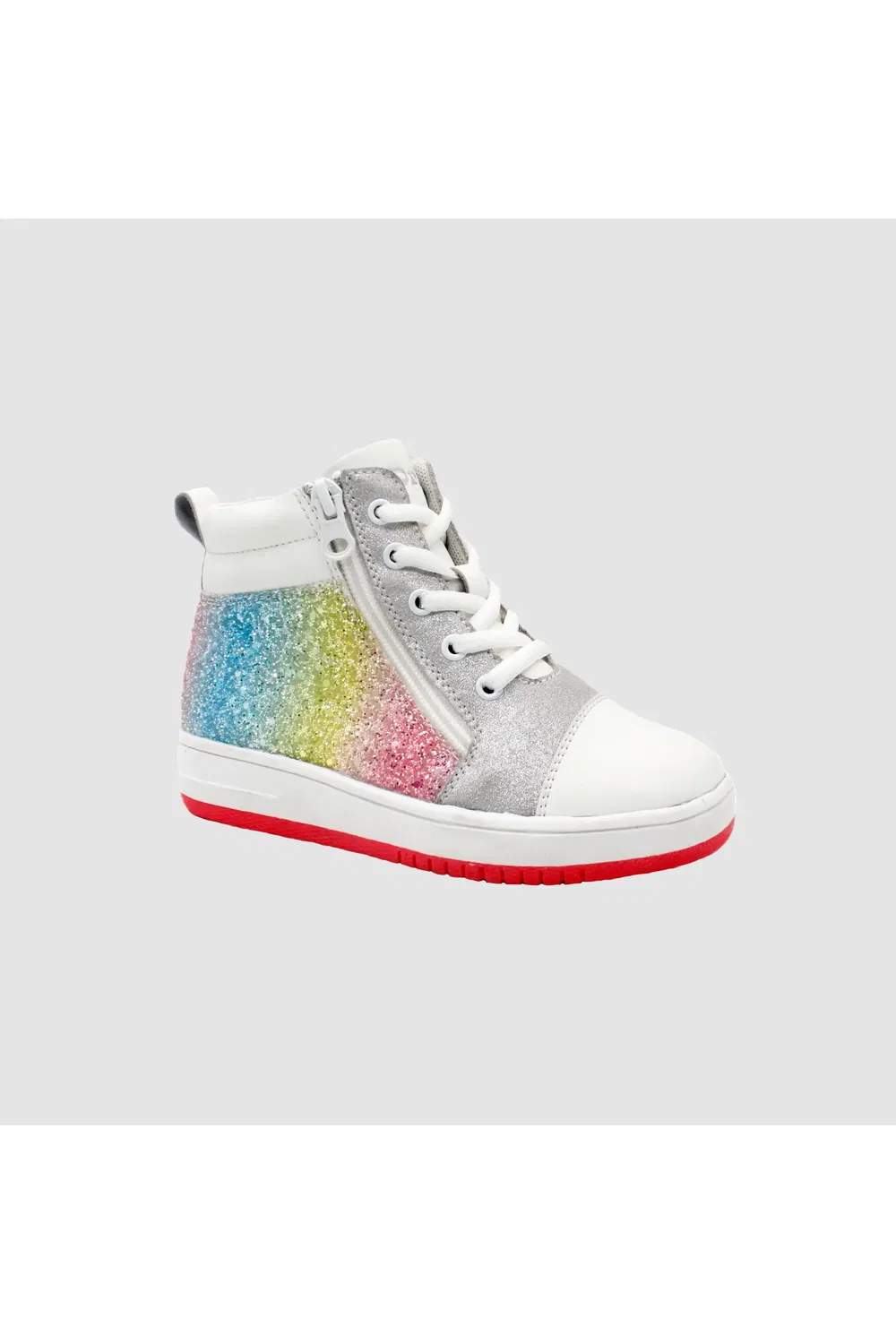 Детские кроссовки адаптивные высокие Rodeo DrD Kids Footwear, White Multi Sparkle