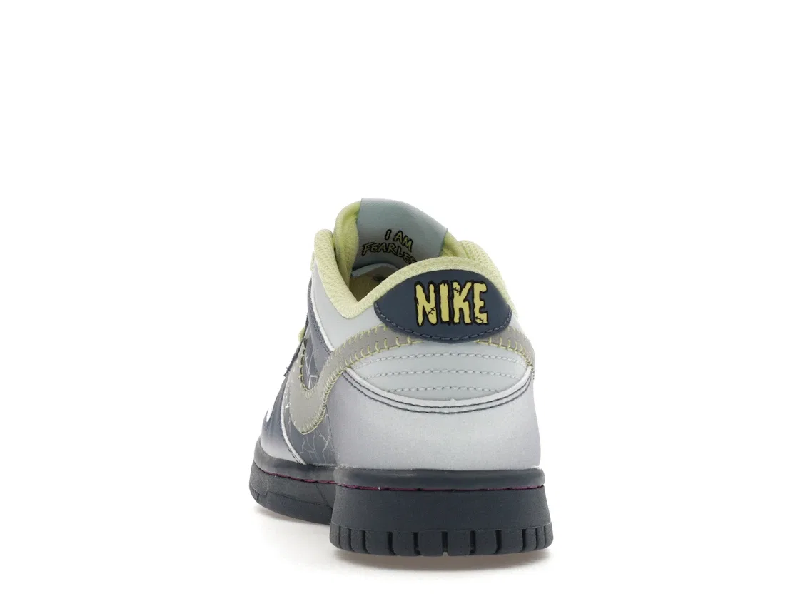 Детские кроссовки Lifestyle с принтом Nike Dunk Low Nike, Diffused Blue/Blue Tint-Luminous Green — фото 4