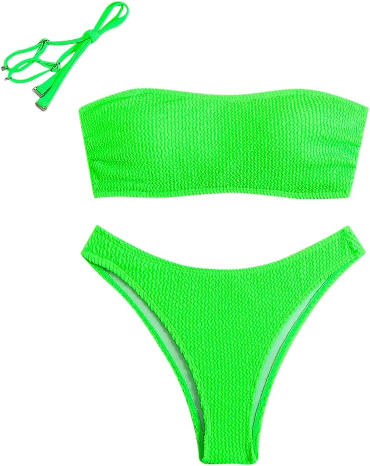 Женский бикини-комплект с пуш-ап и съемными бретелями, Mint Green