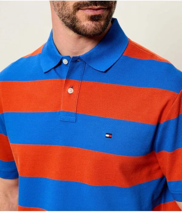 Мужская поло классического кроя Tommy Hilfiger, мультиколор — фото 4