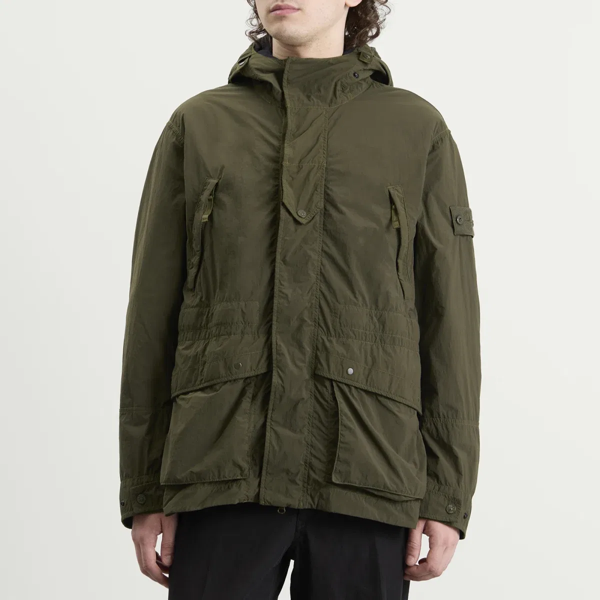 Парка из нейлона с капюшоном Ghost Stone Island, Military Green — фото 2