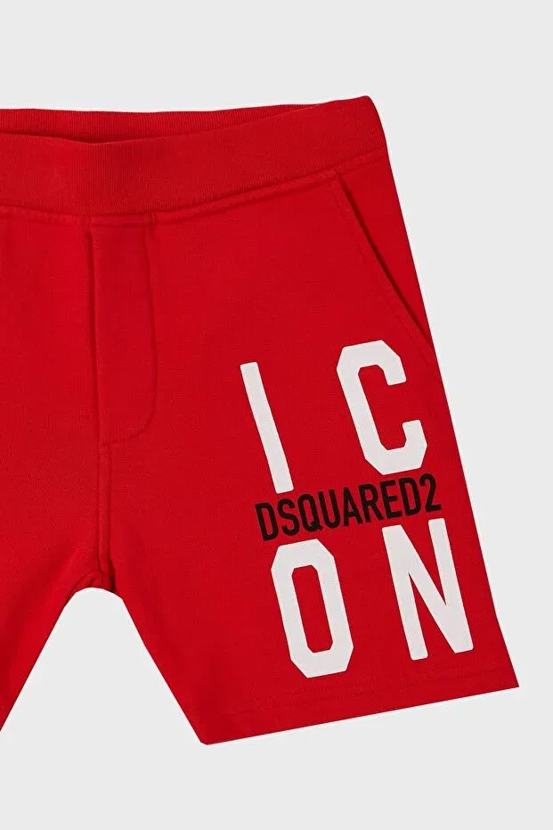 Детские шорты для девочек хлопковые Dsquared2, Red — фото 3