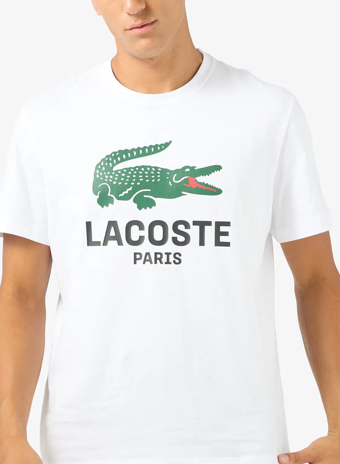 Футболка с принтом Lacoste, белый — фото 3