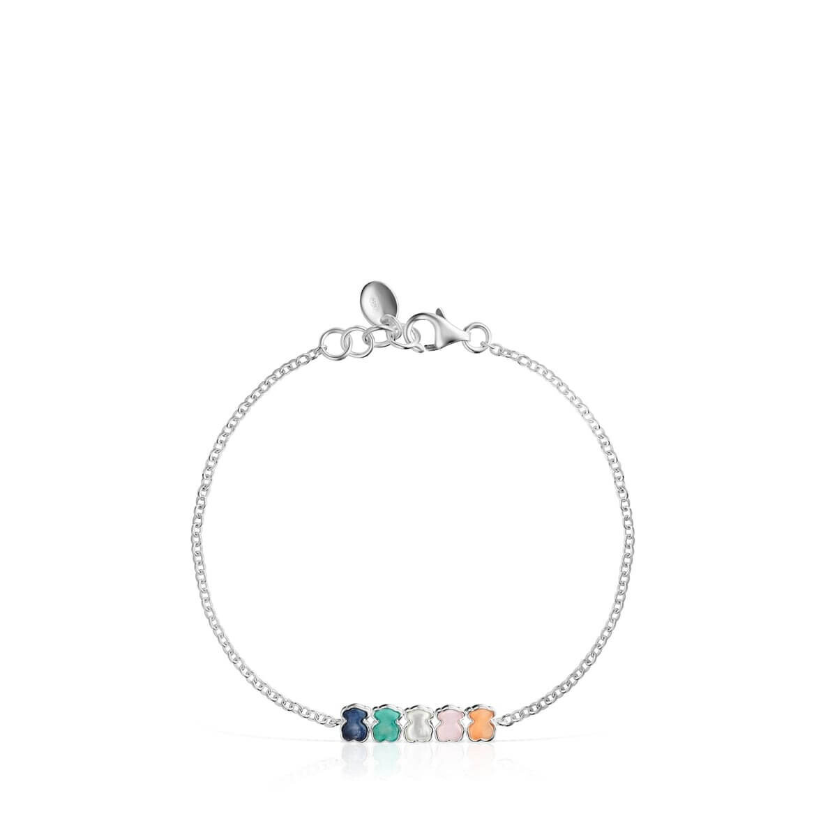 

Браслет Tous Mini Color With Gemstones, серебро