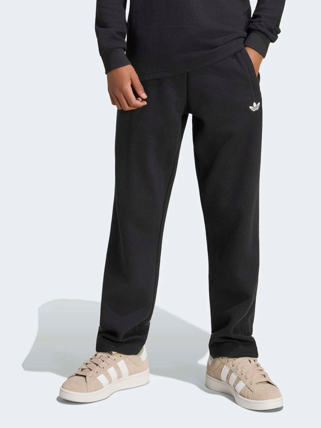 Джоггеры свободного кроя, вафельные, adidas Originals, черный