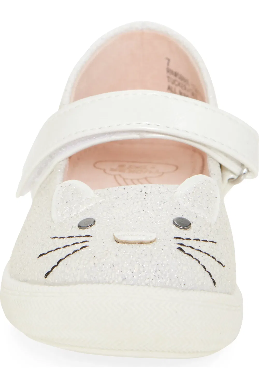 Детские туфли Мэри Джейн с кошачьим принтом Tucker + Tate, White Shimmer — фото 4
