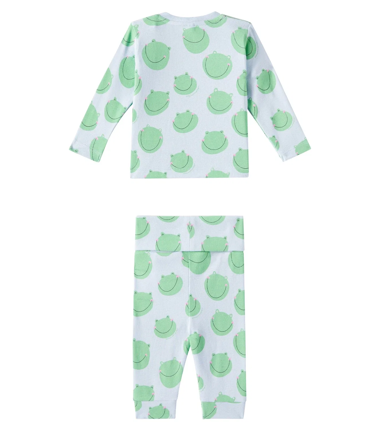 Комплект из свитшота и леггинсов хлопковый Stella Mccartney Kids, голубой — фото 4