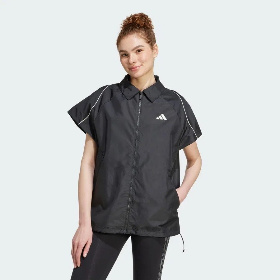 Спортивная рубашка с длинным рукавом Sportswear JL6889 Stadium Cover Up Shirt adidas, Черно-белый