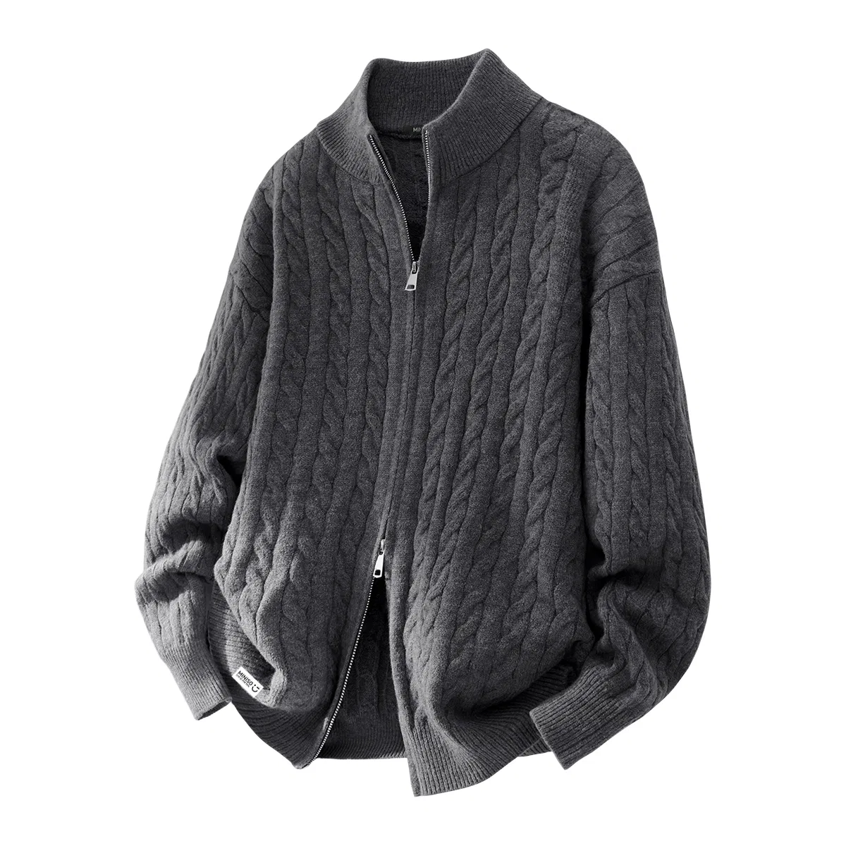 Детский свитер с воротником-стойкой MINISO, Dark Gray (M45 Ink Gray Smiley Face Lower Right B Logo)
